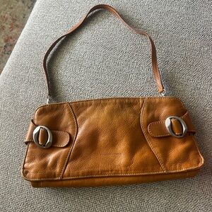 Vintage Francesca Biasia Brown Leather Shoulder Bag